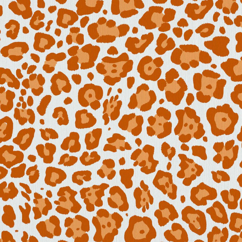 Leopard Dance - Mandarin - RM Coco - Fabric by the Yard