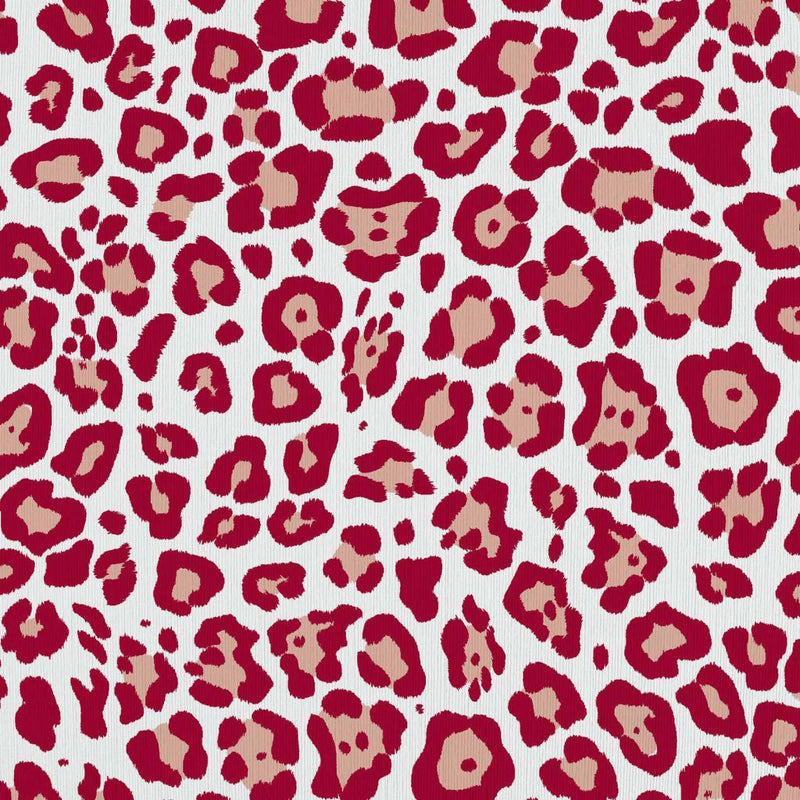 Leopard Dance - Maraschino - RM Coco - Fabric by the Yard