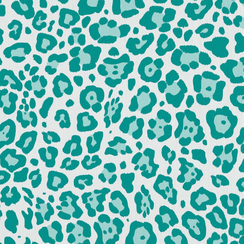 Leopard Dance - Sea Glass - RM Coco - Fabric by the Yard