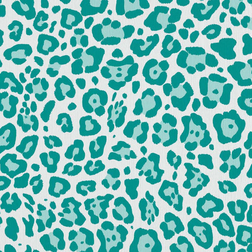 Leopard Dance - Sea Glass - RM Coco - Fabric by the Yard