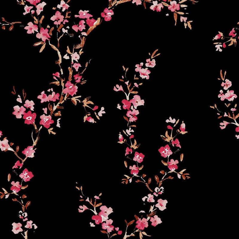 Manchurian Blossoms - Onyx - RM Coco - Fabric by the Yard