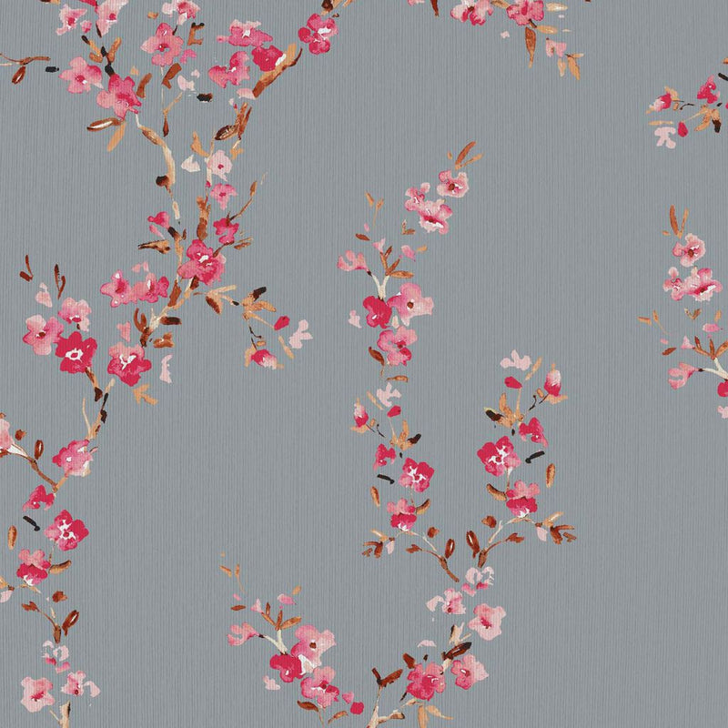 Manchurian Blossoms - Platinum - RM Coco - Fabric by the Yard