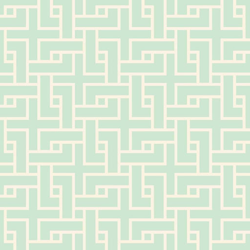 Manchurian Fret - Mint - RM Coco - Fabric by the Yard