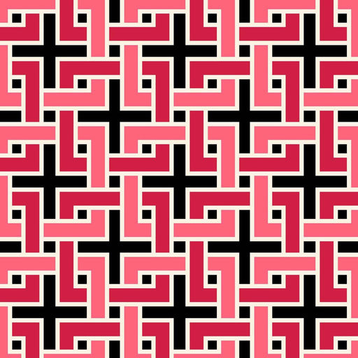 Manchurian Fret - Onyx - RM Coco - Fabric by the Yard