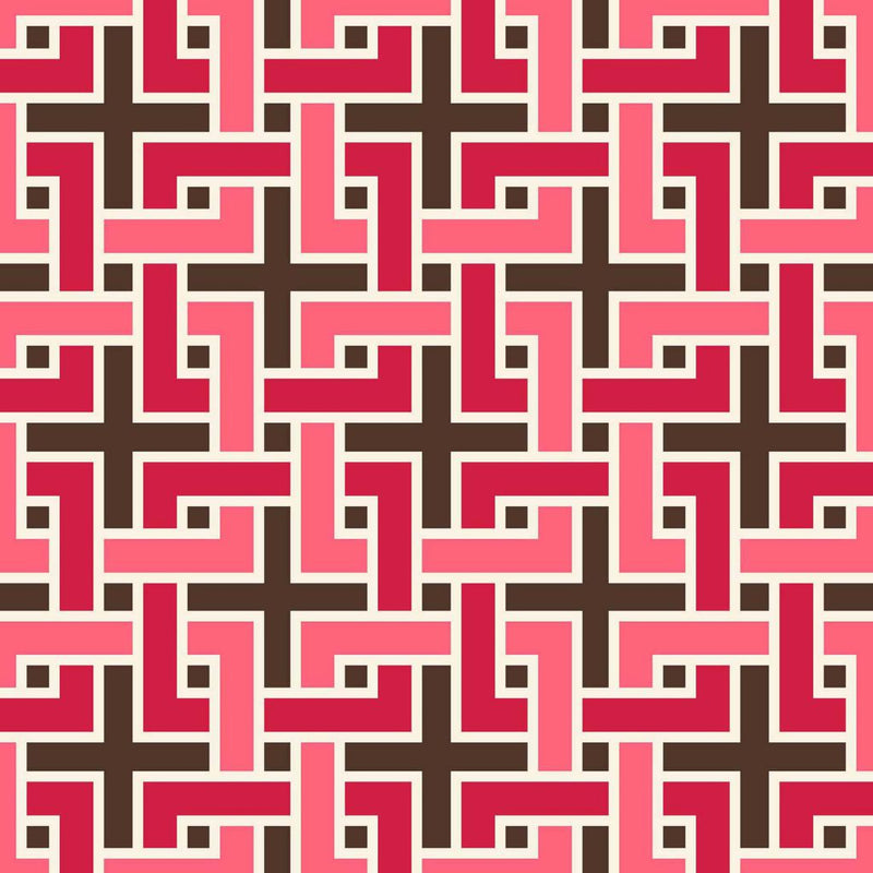 Manchurian Fret - Ganache - RM Coco - Fabric by the Yard