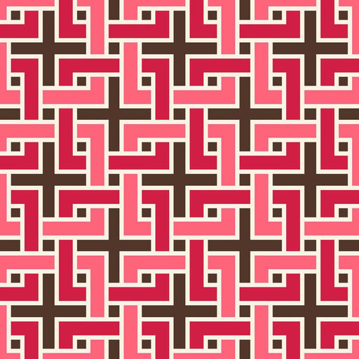Manchurian Fret - Ganache - RM Coco - Fabric by the Yard