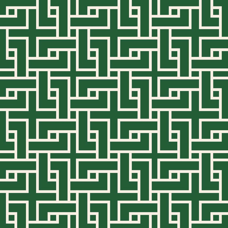 Manchurian Fret - Evergreen - RM Coco - Fabric by the Yard
