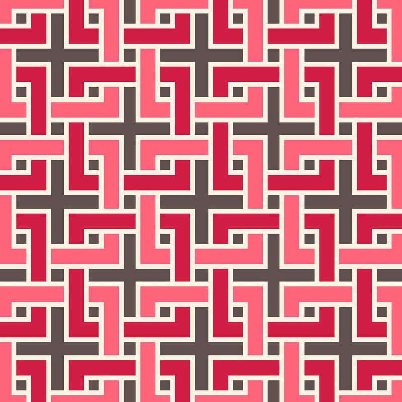Manchurian Fret - Hazelnut - RM Coco - Fabric by the Yard