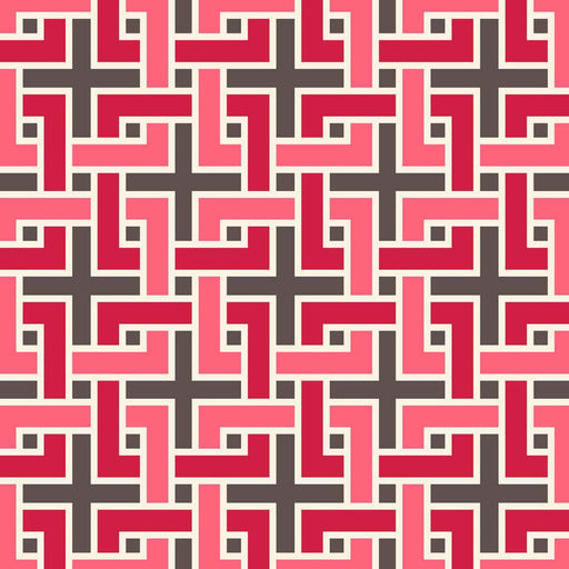 Manchurian Fret - Hazelnut - RM Coco - Fabric by the Yard