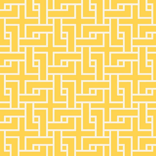Manchurian Fret - Forsythia - RM Coco - Fabric by the Yard