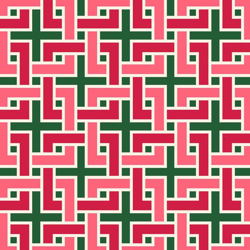 Manchurian Fret - Emerald - RM Coco - Fabric by the Yard