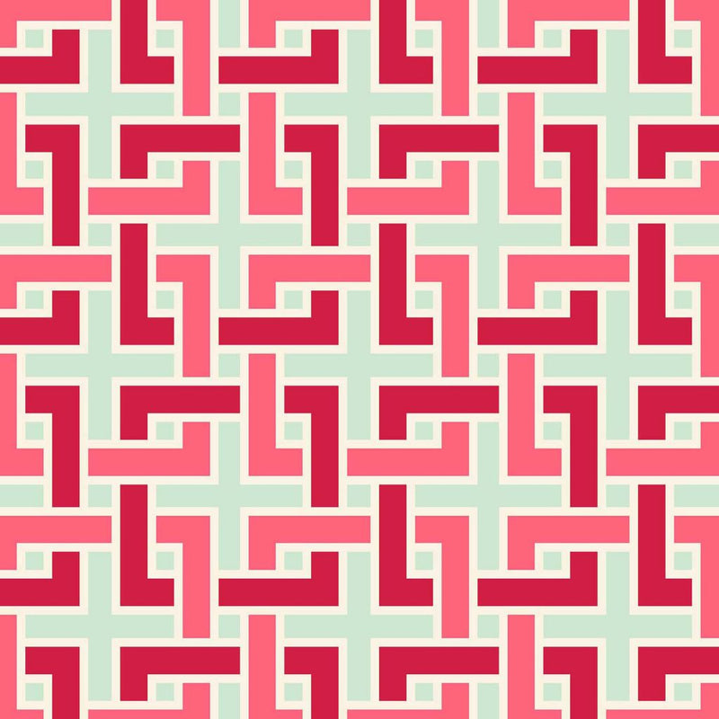 Manchurian Fret - Celadon - RM Coco - Fabric by the Yard