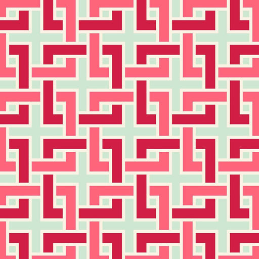 Manchurian Fret - Celadon - RM Coco - Fabric by the Yard