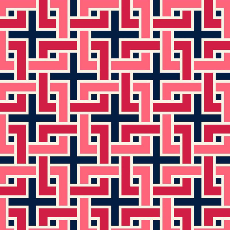 Manchurian Fret - Britannia - RM Coco - Fabric by the Yard