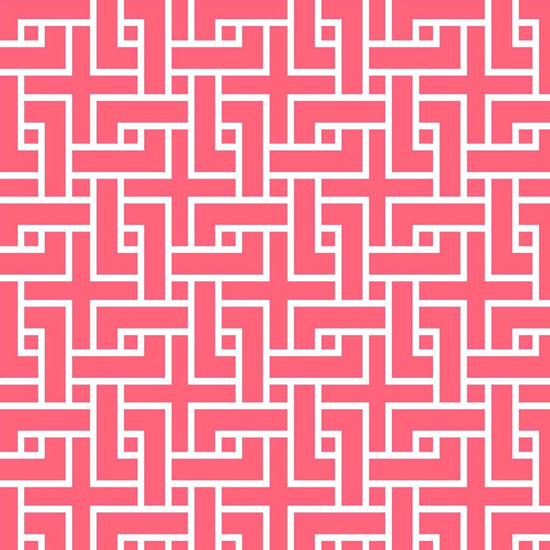 Manchurian Fret - Begonia - RM Coco - Fabric by the Yard