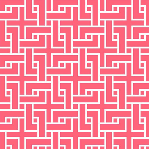 Manchurian Fret - Begonia - RM Coco - Fabric by the Yard