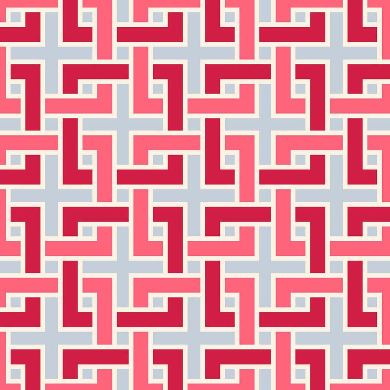 Manchurian Fret - Wedgewinkle - RM Coco - Fabric by the Yard