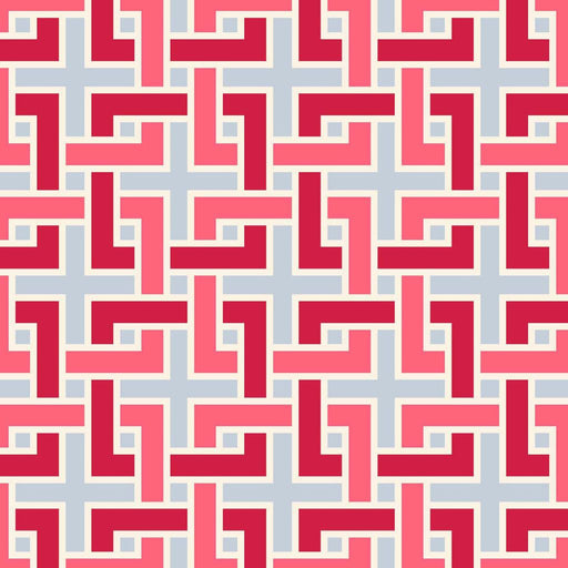 Manchurian Fret - Wedgewinkle - RM Coco - Fabric by the Yard