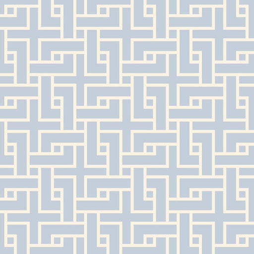 Manchurian Fret - Sky - RM Coco - Fabric by the Yard