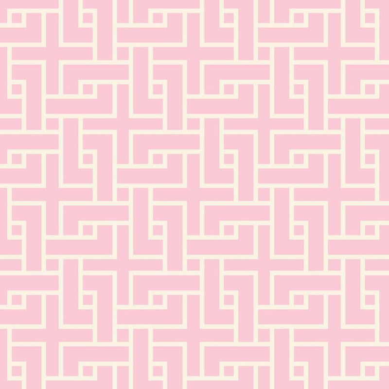 Manchurian Fret - Petal Pink - RM Coco - Fabric by the Yard