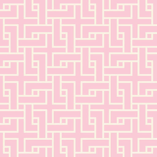 Manchurian Fret - Petal Pink - RM Coco - Fabric by the Yard