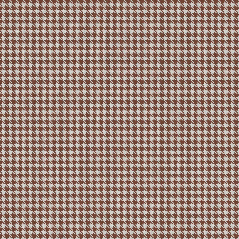 Sherlock Houndstooth - Chestnut - RM Coco - Fabric by the Yard