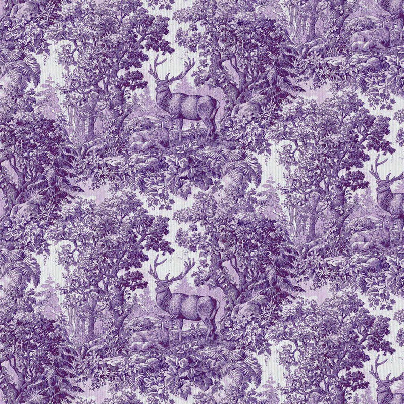 Staghorn Toile - Aubergine - RM Coco - Fabric by the Yard