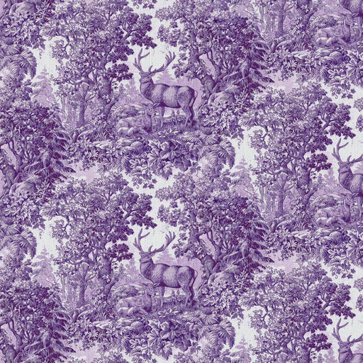 Staghorn Toile - Aubergine - RM Coco - Fabric by the Yard
