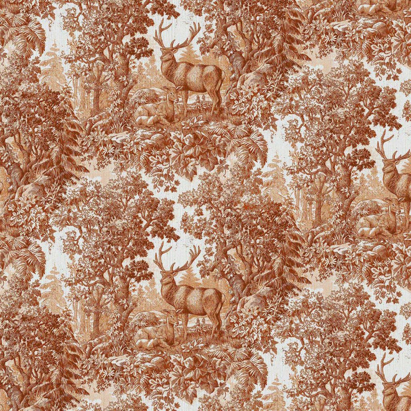 Staghorn Toile - Cinnabar - RM Coco - Fabric by the Yard