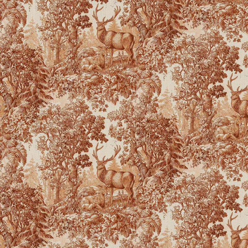 Staghorn Toile - Copper - RM Coco - Fabric by the Yard
