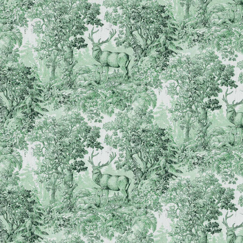 Staghorn Toile - Emerald - RM Coco - Fabric by the Yard
