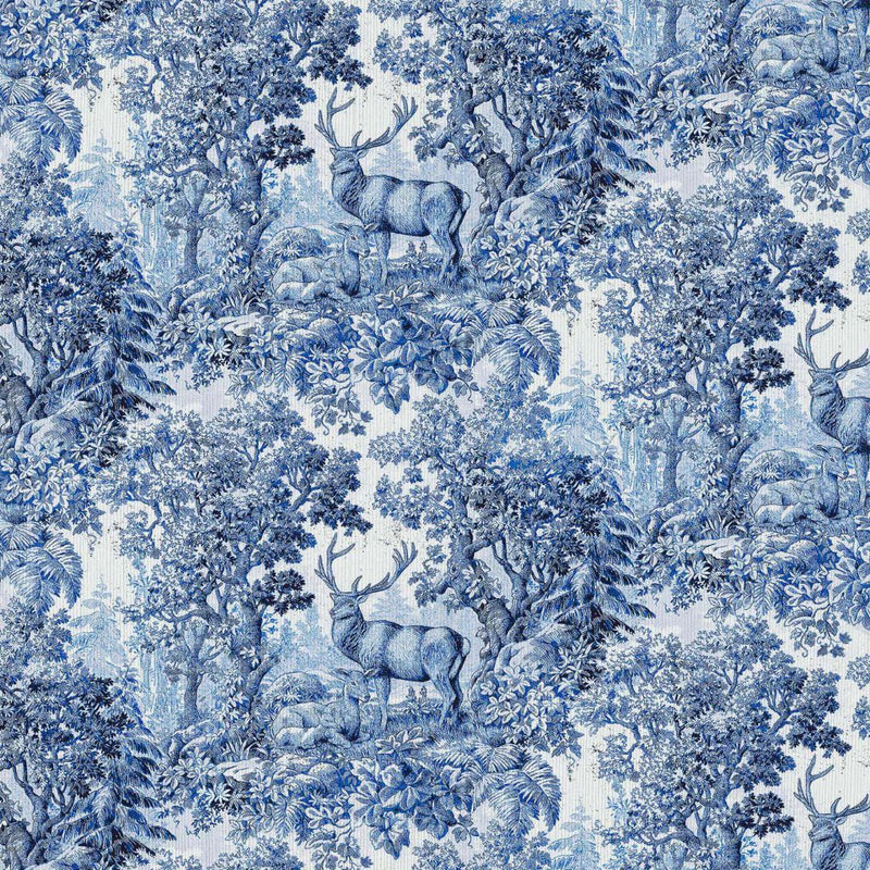 Staghorn Toile - Sapphire - RM Coco - Fabric by the Yard