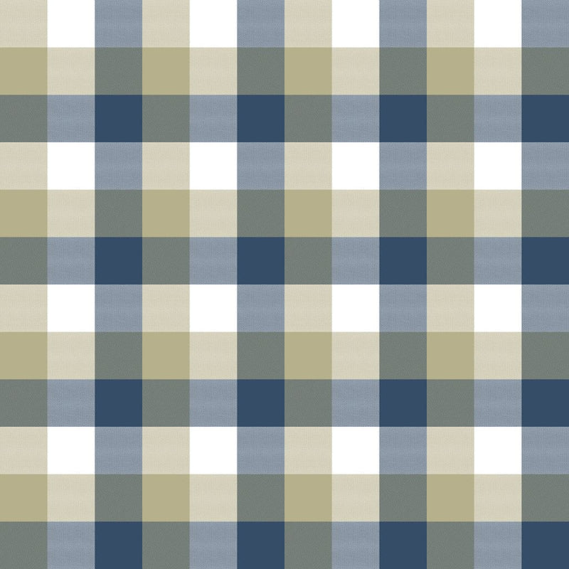 Alsace Check - Sapphire - RM Coco - Fabric by the Yard