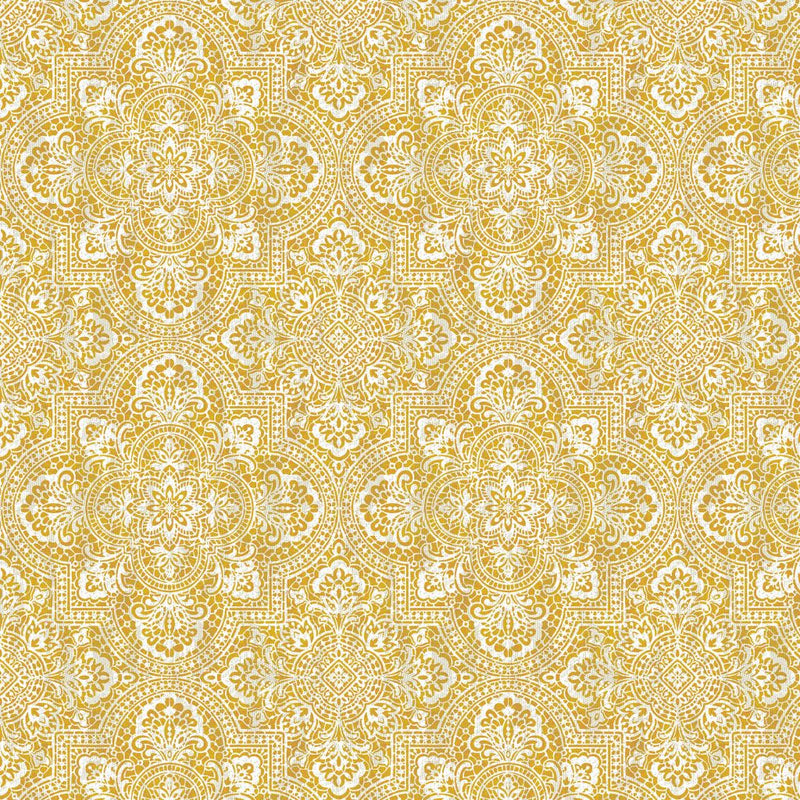 Alsace Damask - Goldenrod - RM Coco - Fabric by the Yard