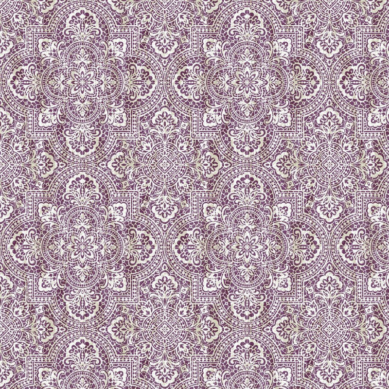 Alsace Damask - Heather - RM Coco - Fabric by the Yard