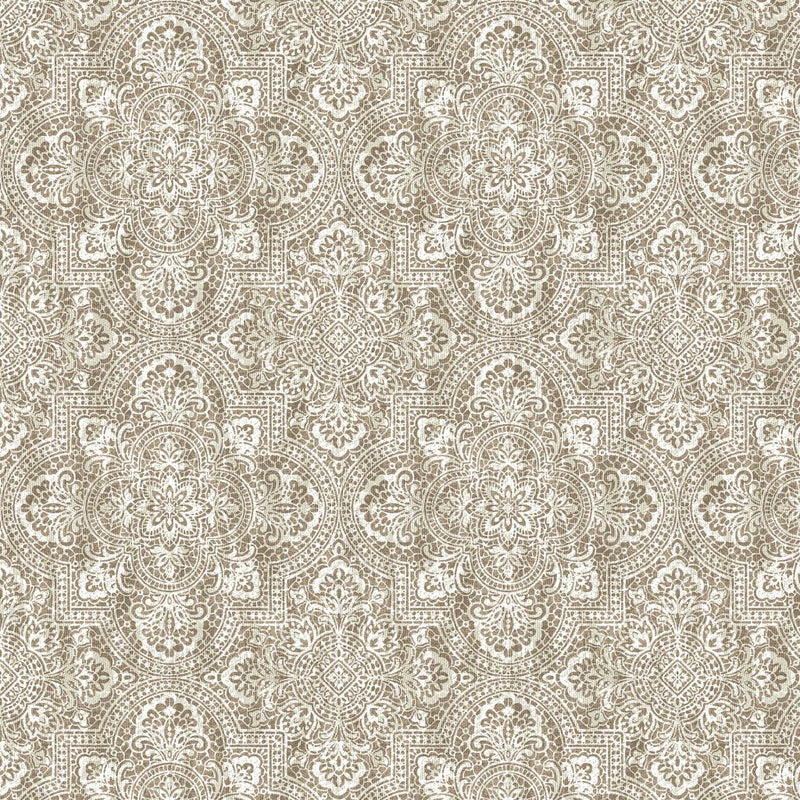 Alsace Damask - Sandstone - RM Coco - Fabric by the Yard
