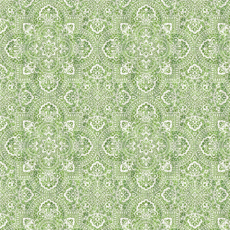 Alsace Damask - Snow Pea - RM Coco - Fabric by the Yard