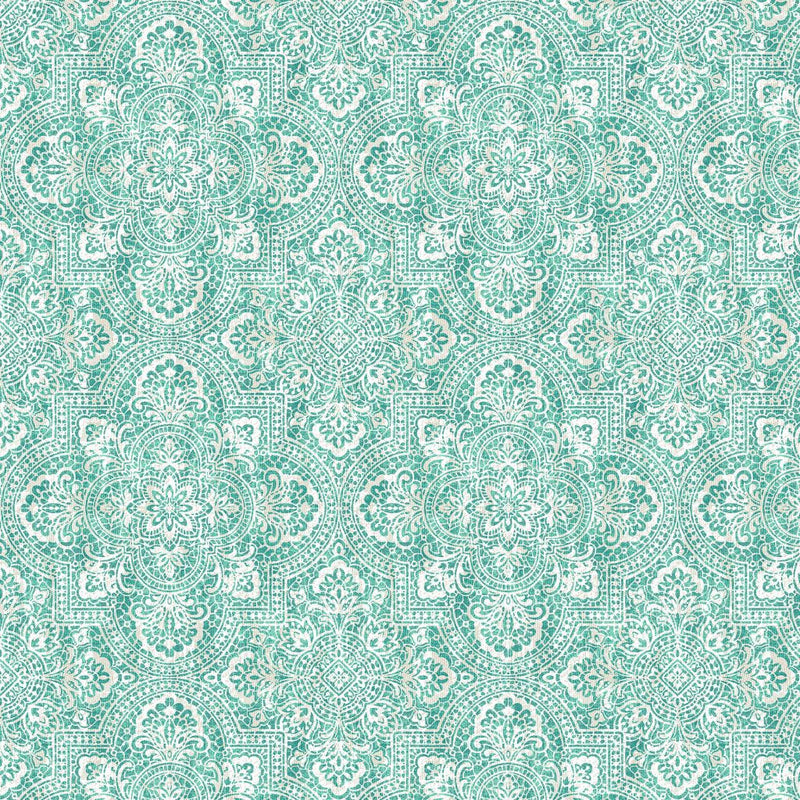 Alsace Damask - Sea Glass - RM Coco - Fabric by the Yard