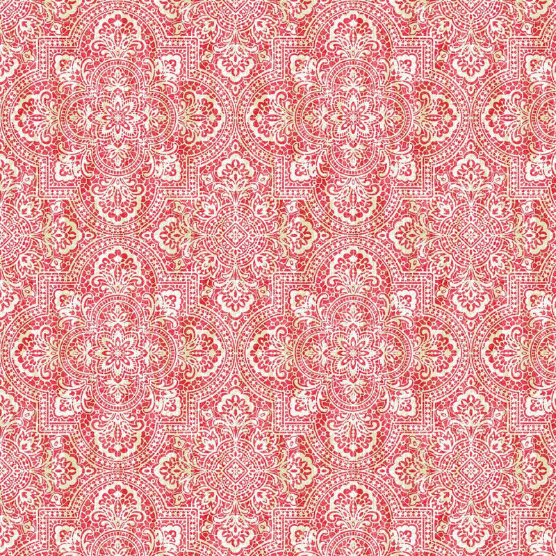 Alsace Damask - Strawberry - RM Coco - Fabric by the Yard