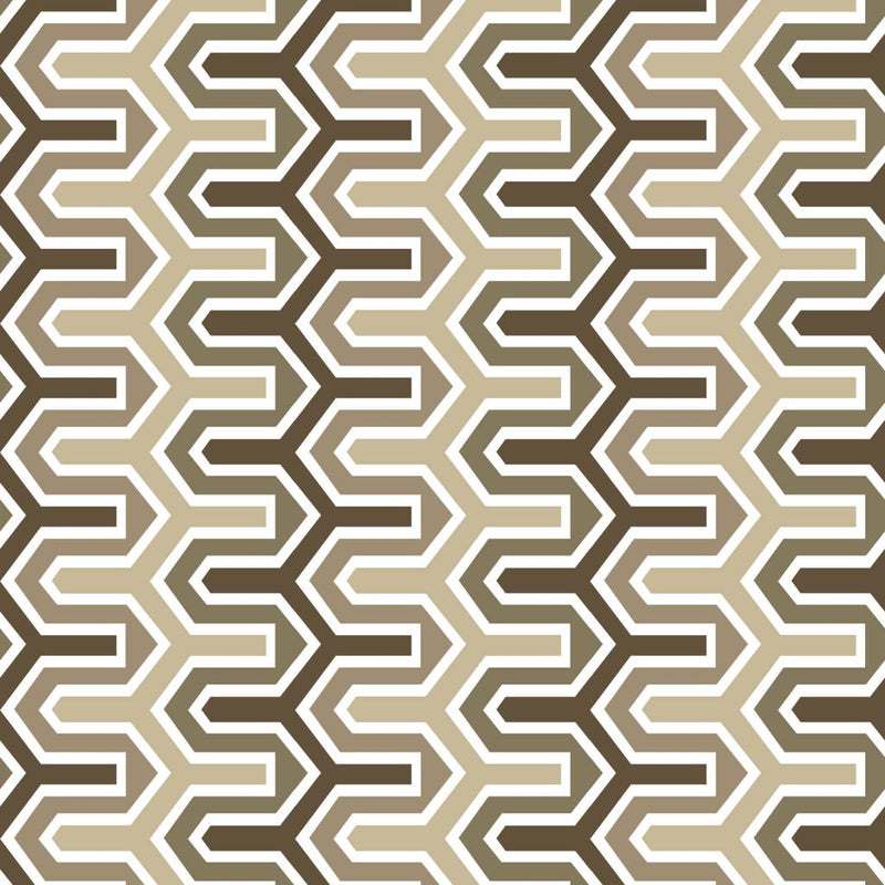 Rickety Rac Stripe - CafÃ© au Lait - RM Coco - Fabric by the Yard