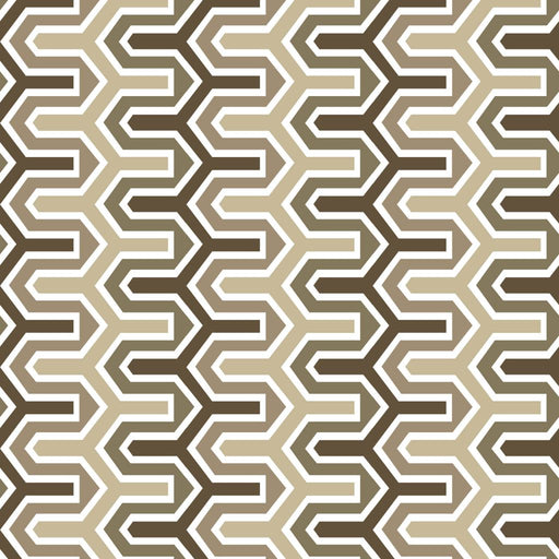 Rickety Rac Stripe - CafÃ© au Lait - RM Coco - Fabric by the Yard