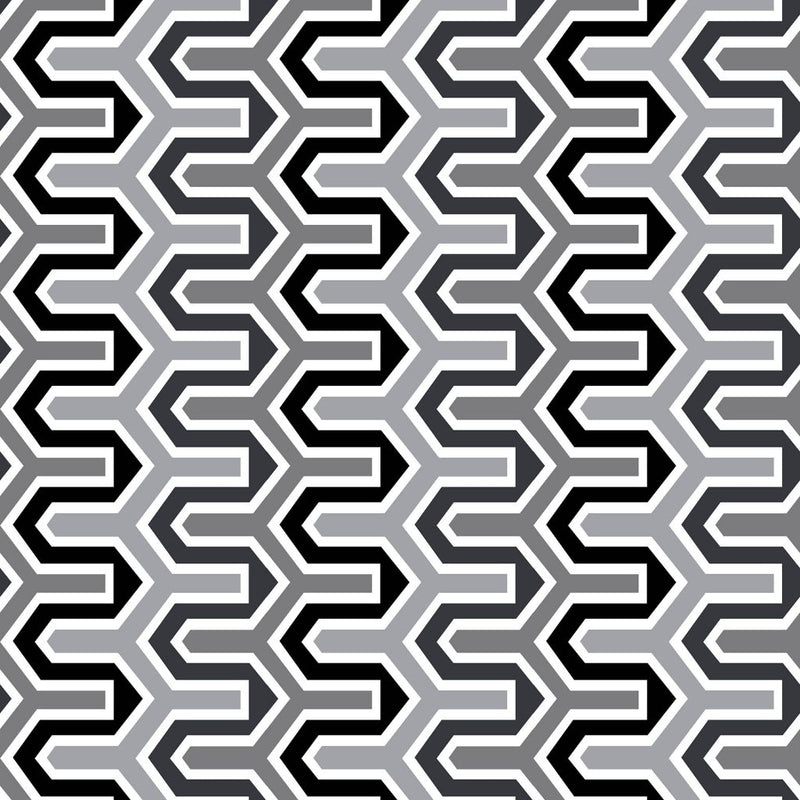 Rickety Rac Stripe - Carbon - RM Coco - Fabric by the Yard