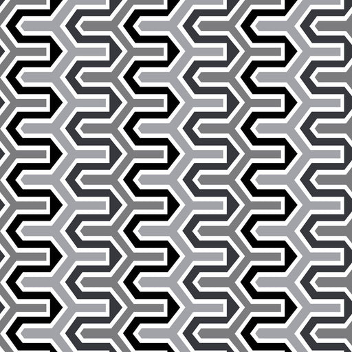 Rickety Rac Stripe - Carbon - RM Coco - Fabric by the Yard