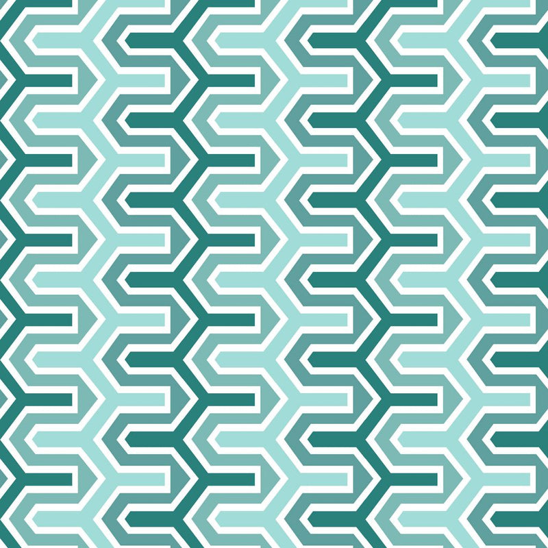 Rickety Rac Stripe - Sea Mist - RM Coco - Fabric by the Yard