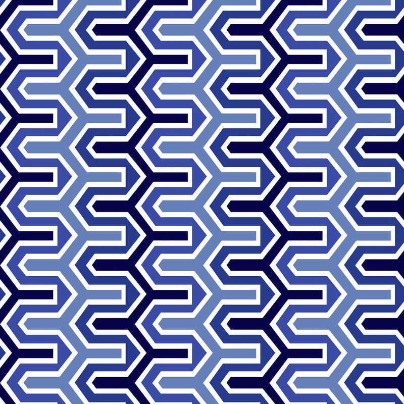 Rickety Rac Stripe - Horizon - RM Coco - Fabric by the Yard
