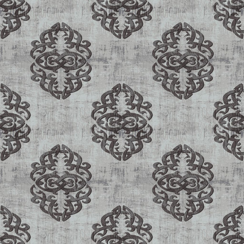 Guinevere Damask - Charcoal - RM Coco - Fabric by the Yard