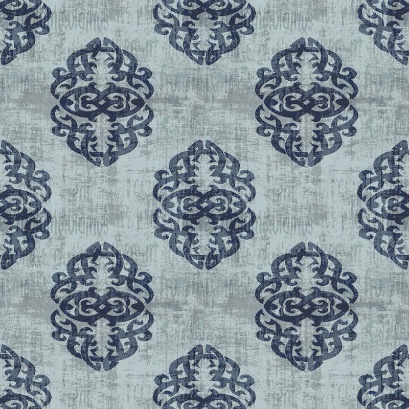 Guinevere Damask - Blue Bell - RM Coco - Fabric by the Yard