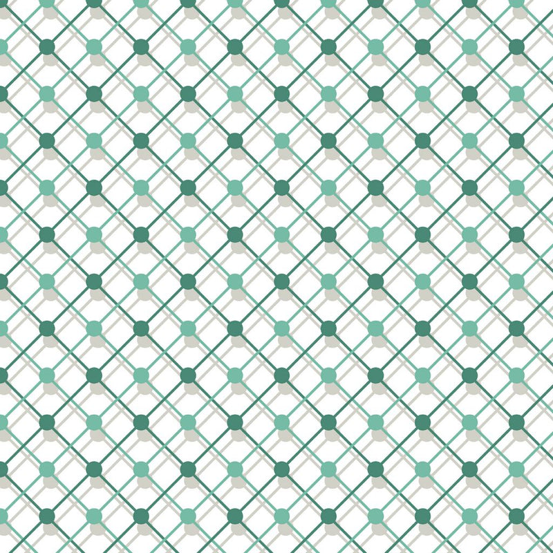 Illusion Trellis - Sea Mist - RM Coco - Fabric by the Yard