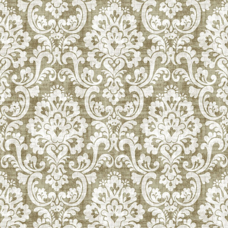 Frescato Damask Reversal - Linen - RM Coco - Fabric by the Yard