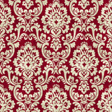 Frescato Damask Reversal - Red Hot - RM Coco - Fabric by the Yard